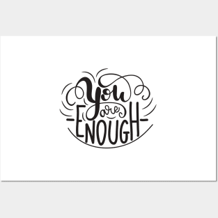 You Are Enough Lettering Posters and Art